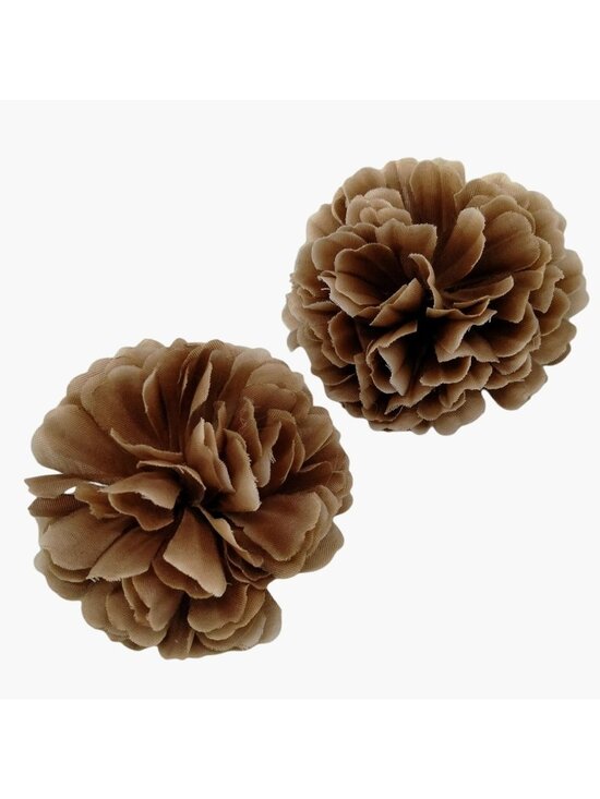 Bling Rescue Accessories - Brown Fabric Flower Hair Clips Brooch Boutonniere Lapel Pin Corsage Lot 2